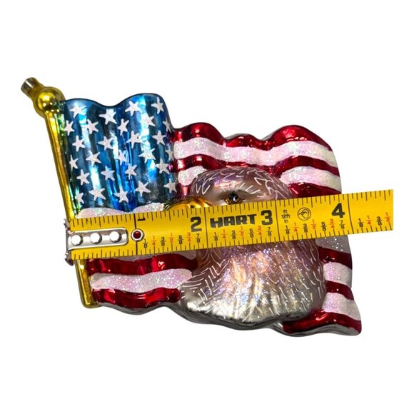 Radko American USA Patriotic Christmas Ornament Flag Eagle Bold And Brave READ - Picture 4 of 5